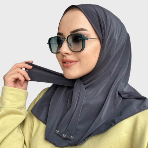 PHOGARY 2 PCS Snap Hijab for Women, Islamic Muslim Ready To Go Instant Hijab  for Women
